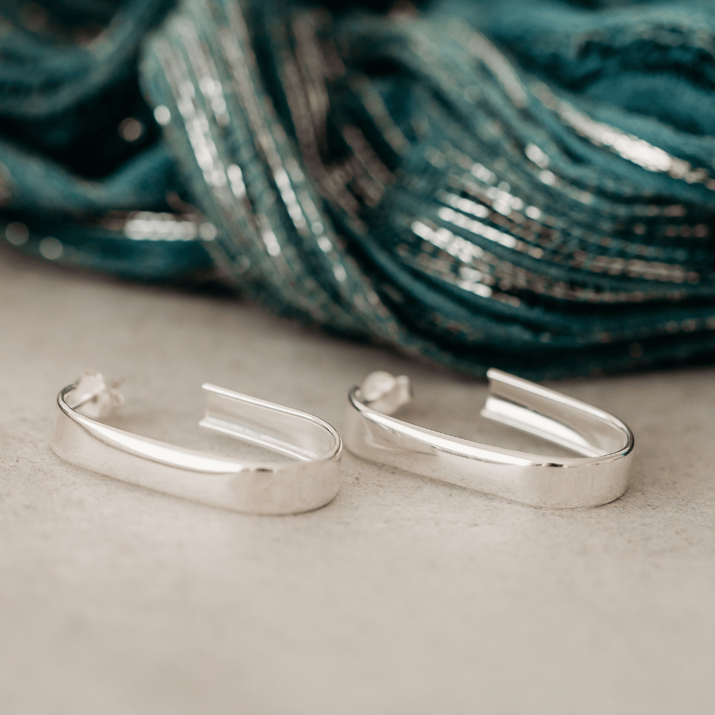 Sterling silver 6mm hoop earrings hot sale