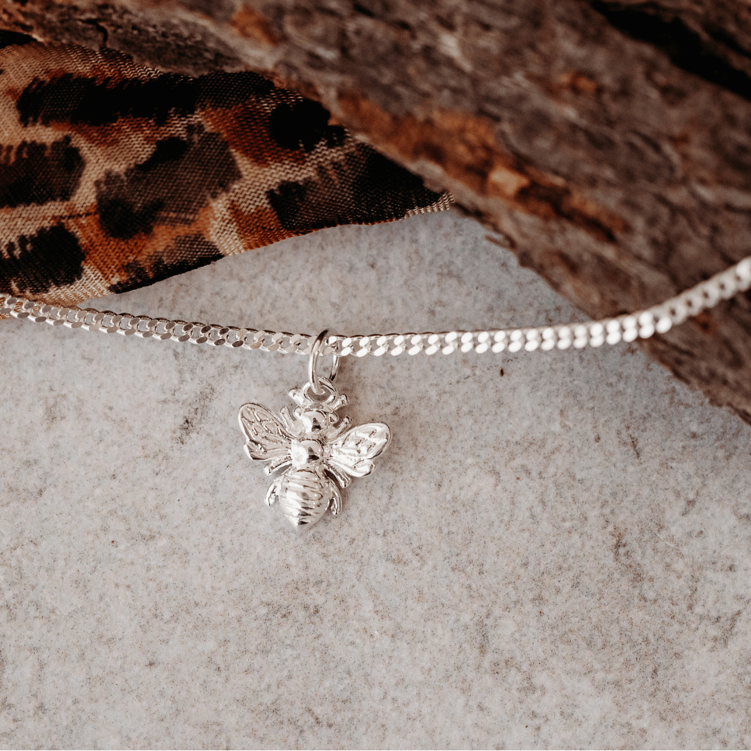 Sterling Silver Flying Bee Pendant