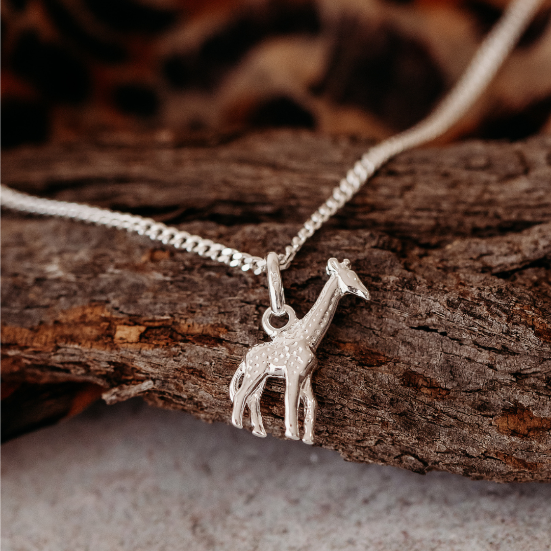 Sterling Silver Small Giraffe Pendant