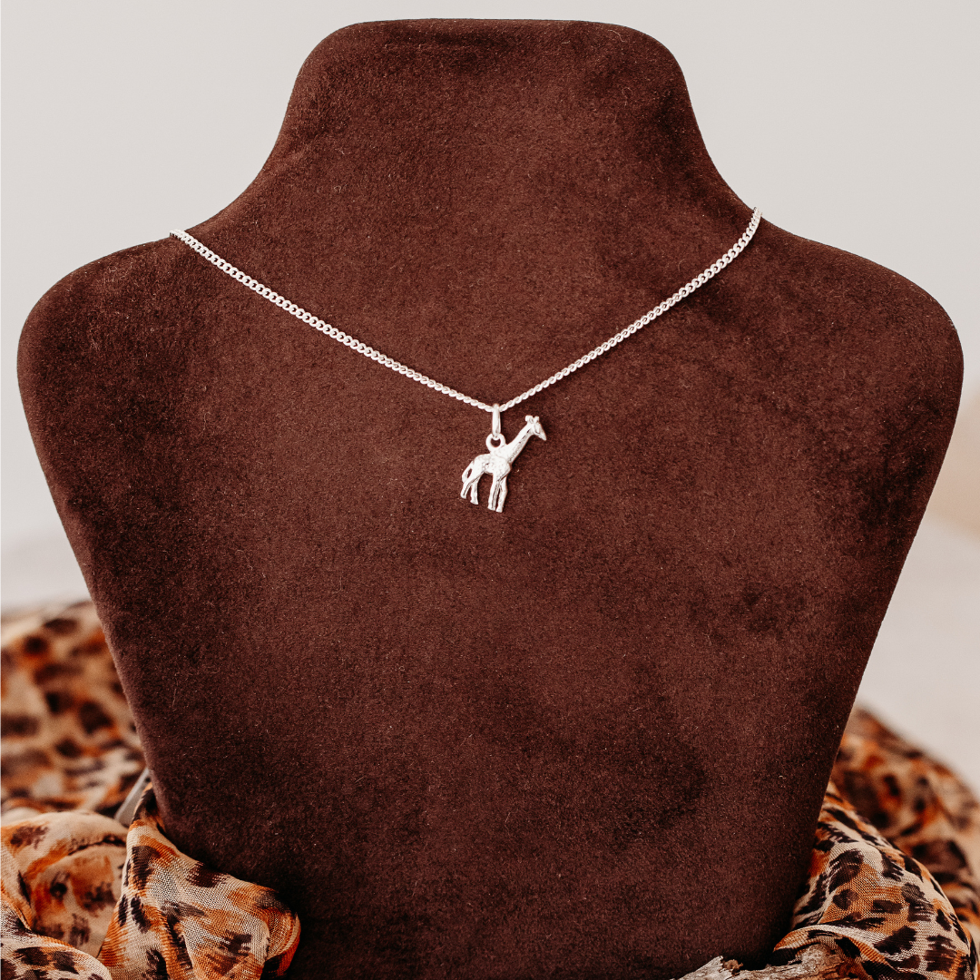 Sterling Silver Small Giraffe Pendant