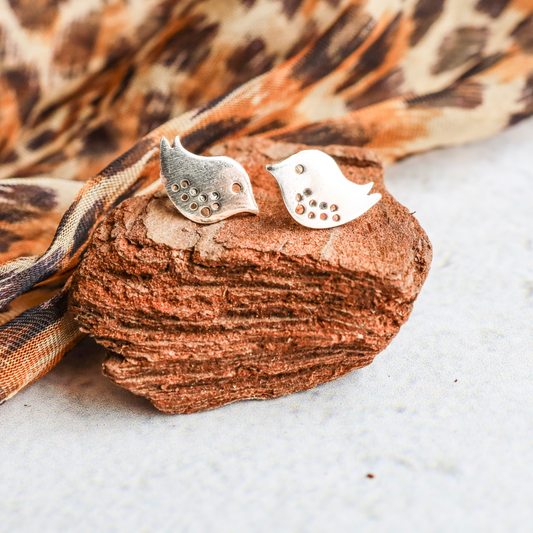 Sterling Silver Sparrow Earrings