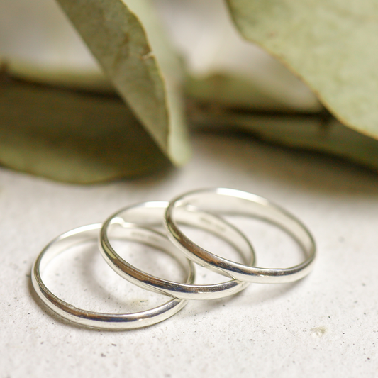 Sterling Silver 2mm Plain Ring