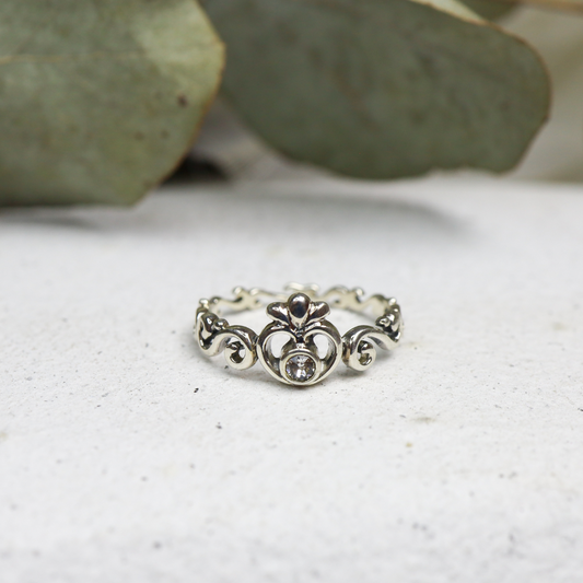  Sterling Silver Antique Stack Ring