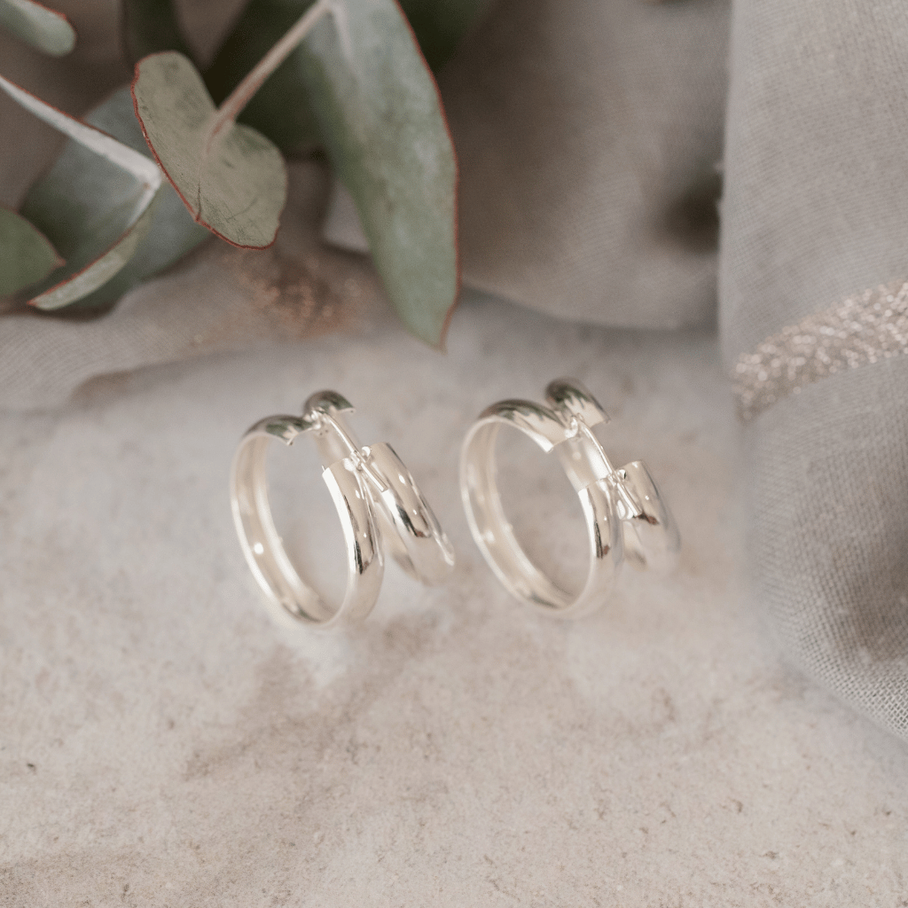 Sterling Silver Double Hoop Earring