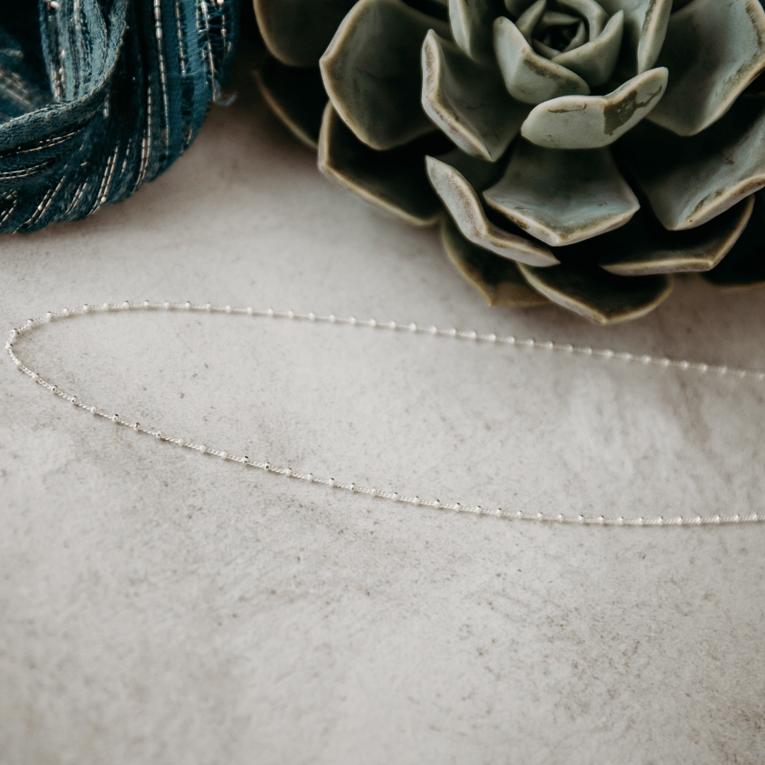 Sterling Silver Fine Chain with Small Detail