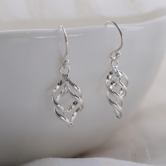 Sterling Silver Fancy Small Earrings