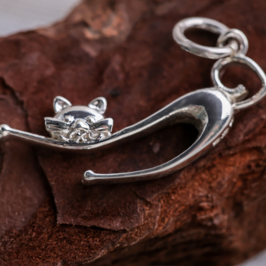 Sterling Silver Cat Pendant