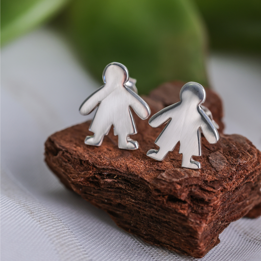 Sterling Silver Girl Stud / Boy Stud Earrings